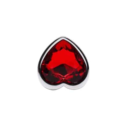 Plug Metálico Talla S con Corazón Rojo