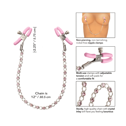 Nipple Clamps Pinzas para Pezones Con Detalles en Cristales - Imagen 3