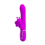 Vibrador 4 en 1 Succiona, Vibra, Movimiento y Bolitas Estimuladora