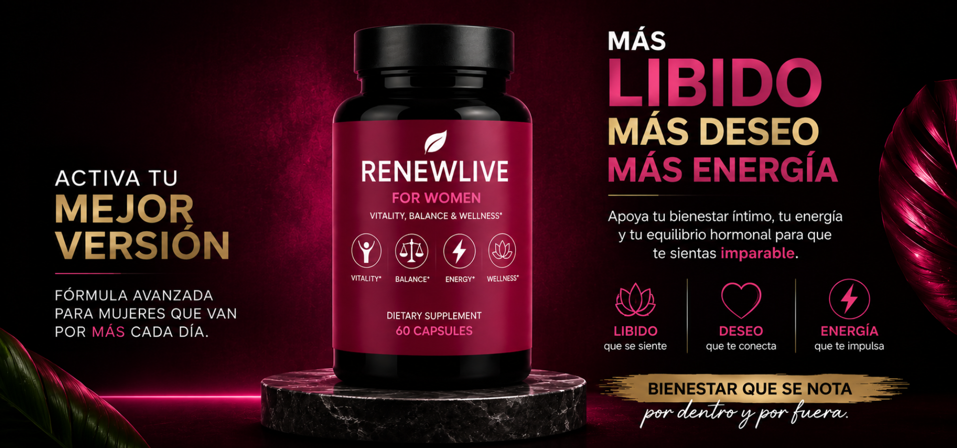 renewlive-for-woman Pastillas o capsulas para el deseo sexual y libido de la mujer en sexshop setu